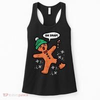 Oh Snap Gingerbread Man Funny Christmas Xmas Women Women's Tank Top thumb 0