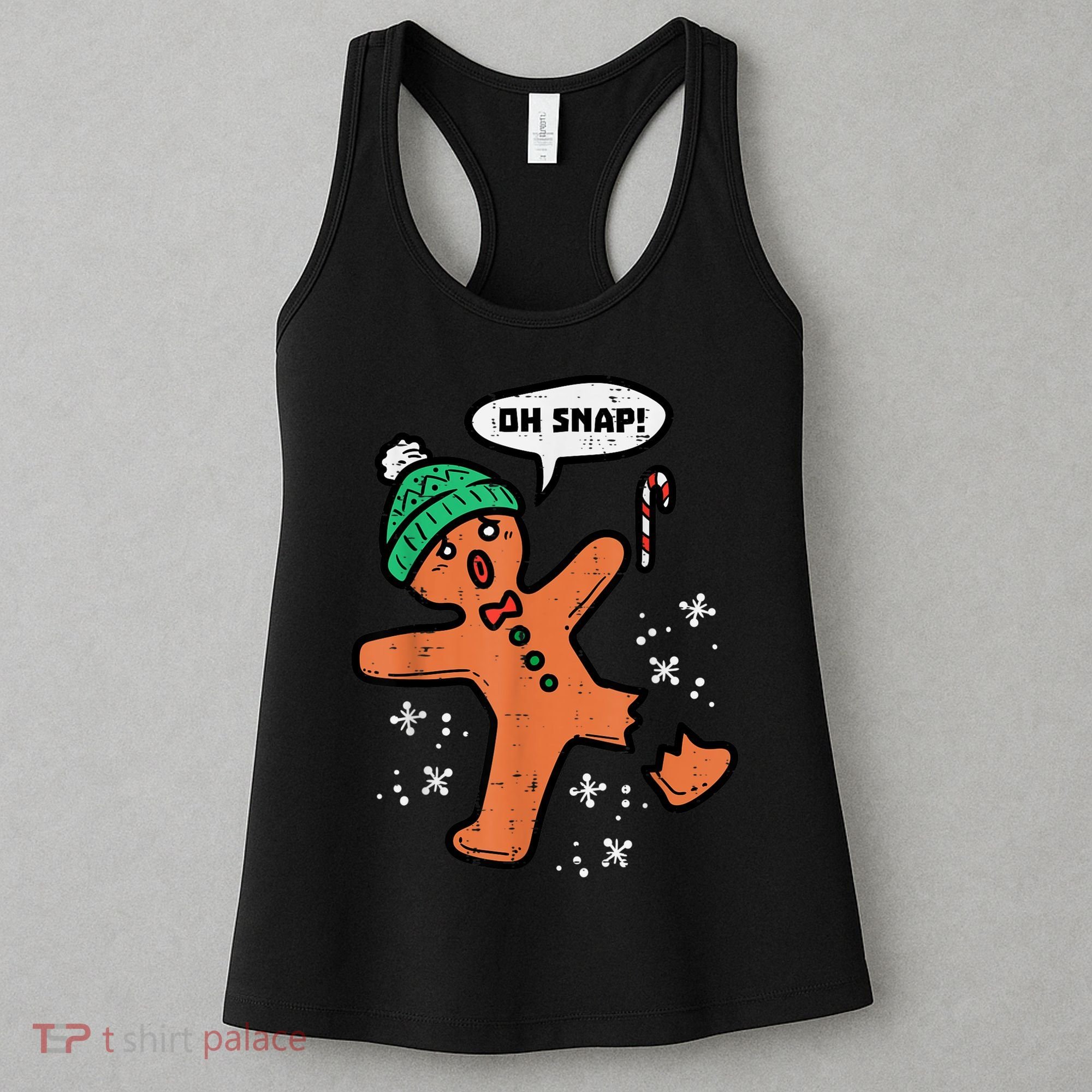 Oh Snap Gingerbread Man Funny Christmas Xmas Women Women's Tank Top