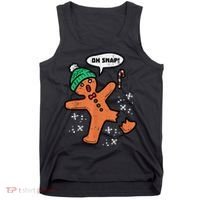Oh Snap Gingerbread Man Funny Christmas Xmas Women Tank Top thumb 0