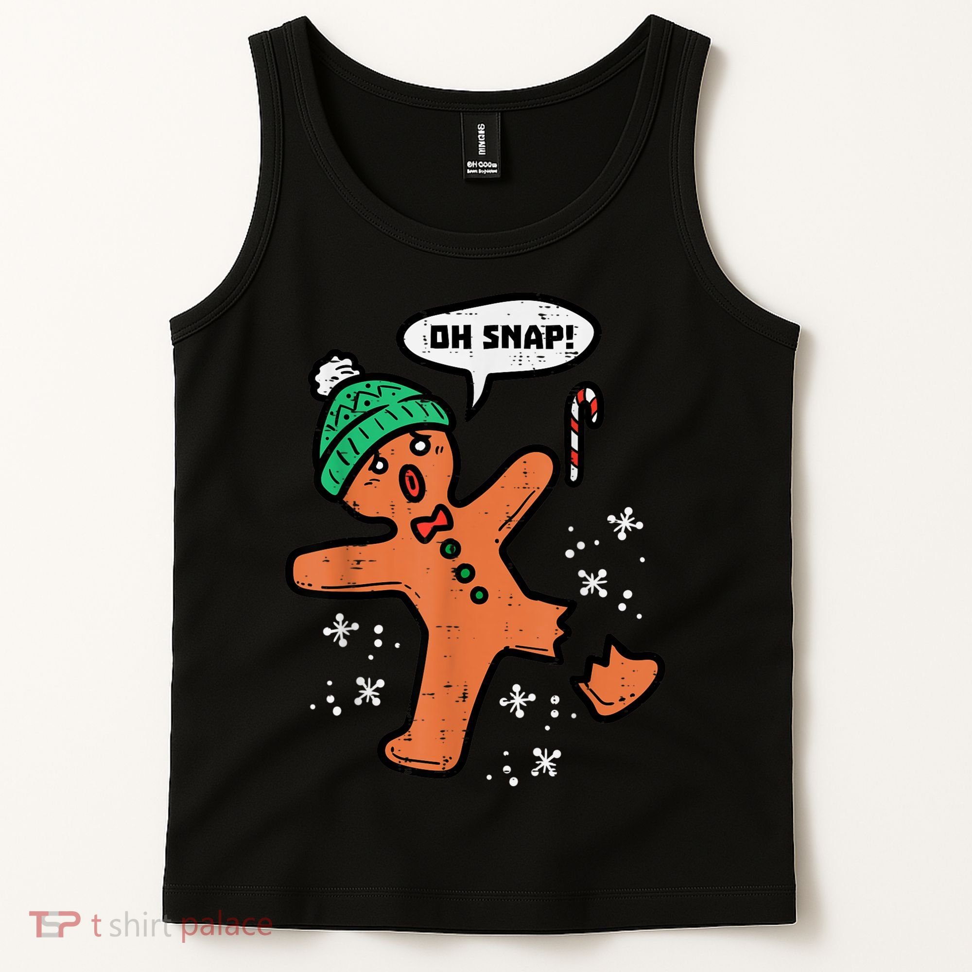 Oh Snap Gingerbread Man Funny Christmas Xmas Women Tank Top