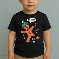 Oh Snap Gingerbread Man Funny Christmas Xmas Women Toddler T-Shirt thumb 2