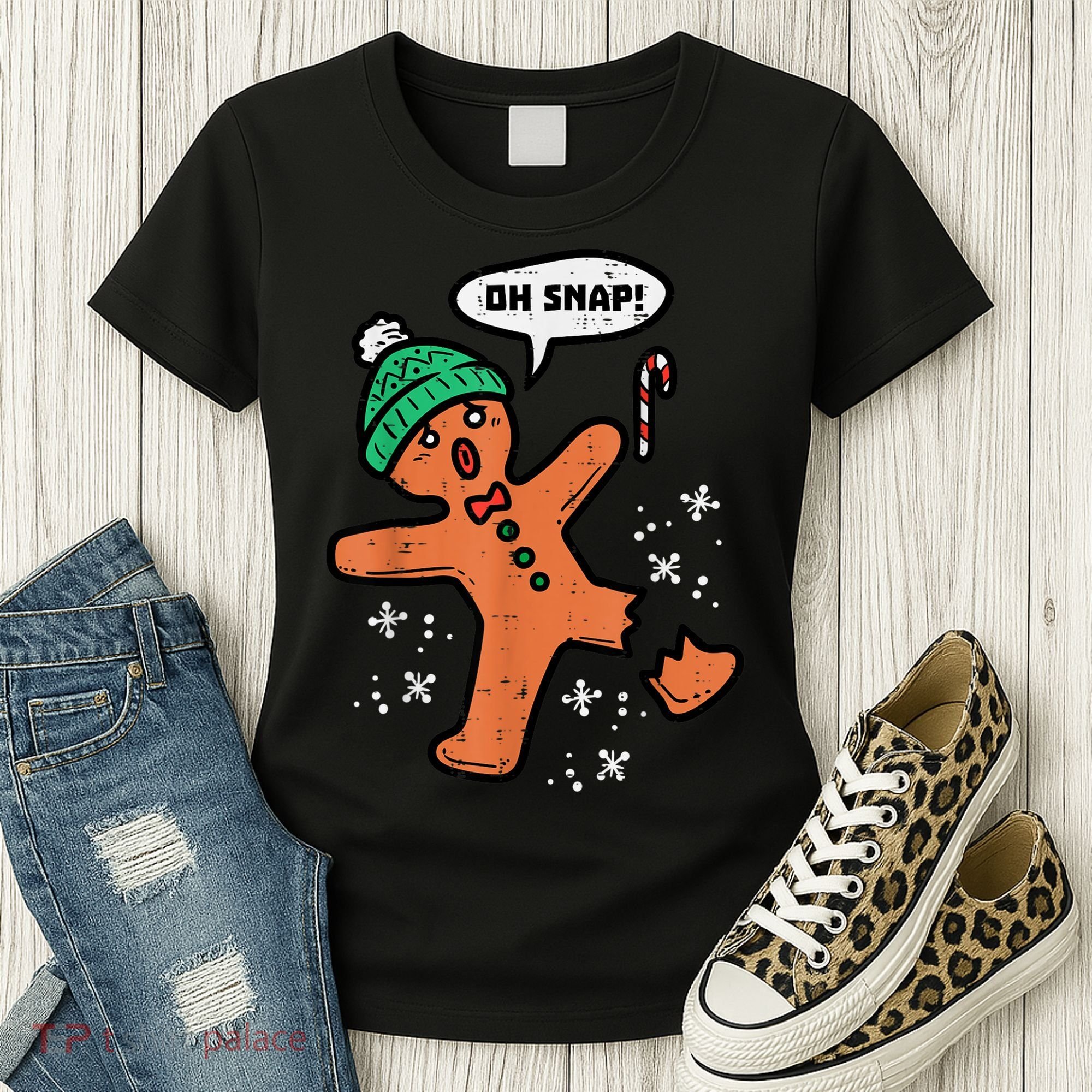 Oh Snap Gingerbread Man Funny Christmas Xmas Women Women's T-Shirt