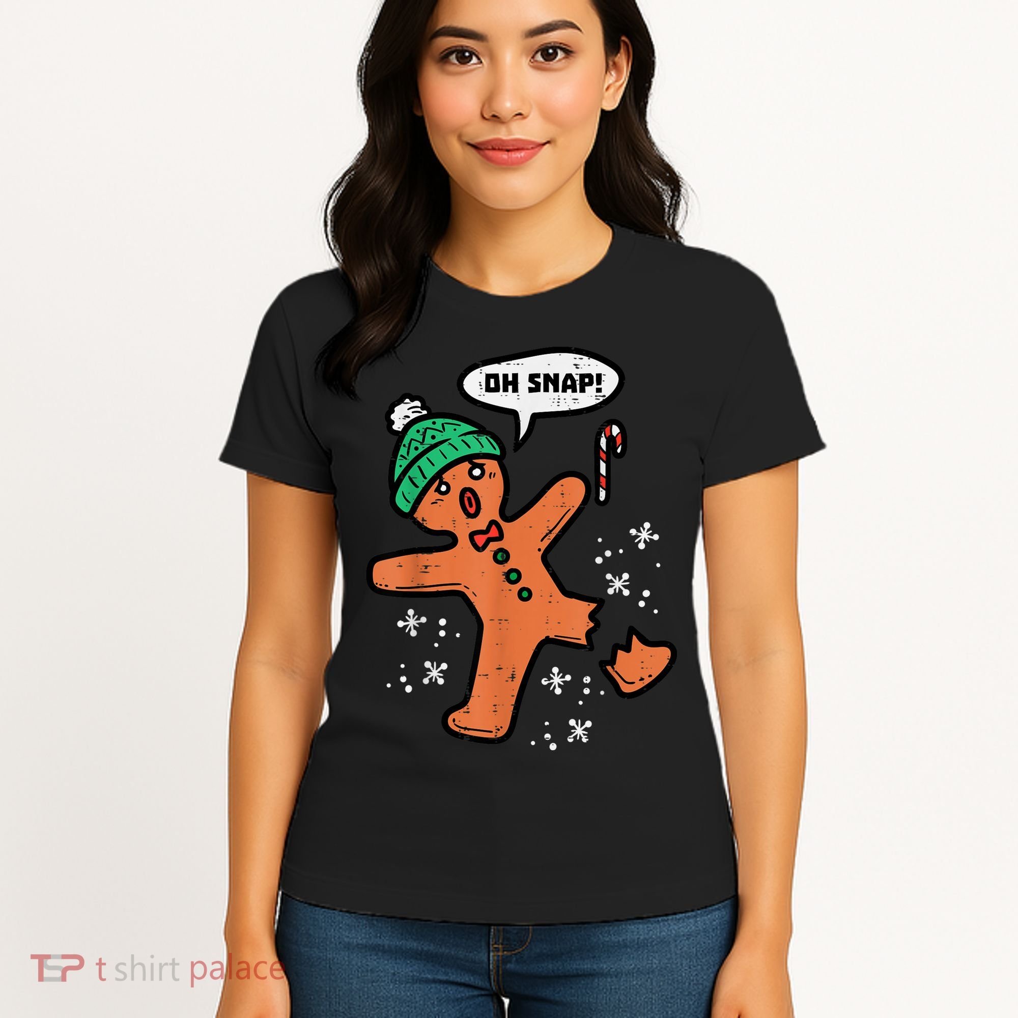 Oh Snap Gingerbread Man Funny Christmas Xmas Women Women's T-Shirt