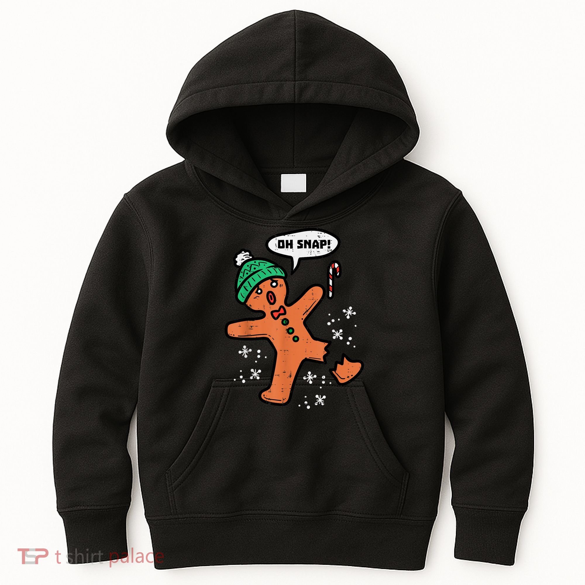 Oh Snap Gingerbread Man Funny Christmas Xmas Women Kids Hoodie