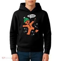 Oh Snap Gingerbread Man Funny Christmas Xmas Women Kids Hoodie thumb 4