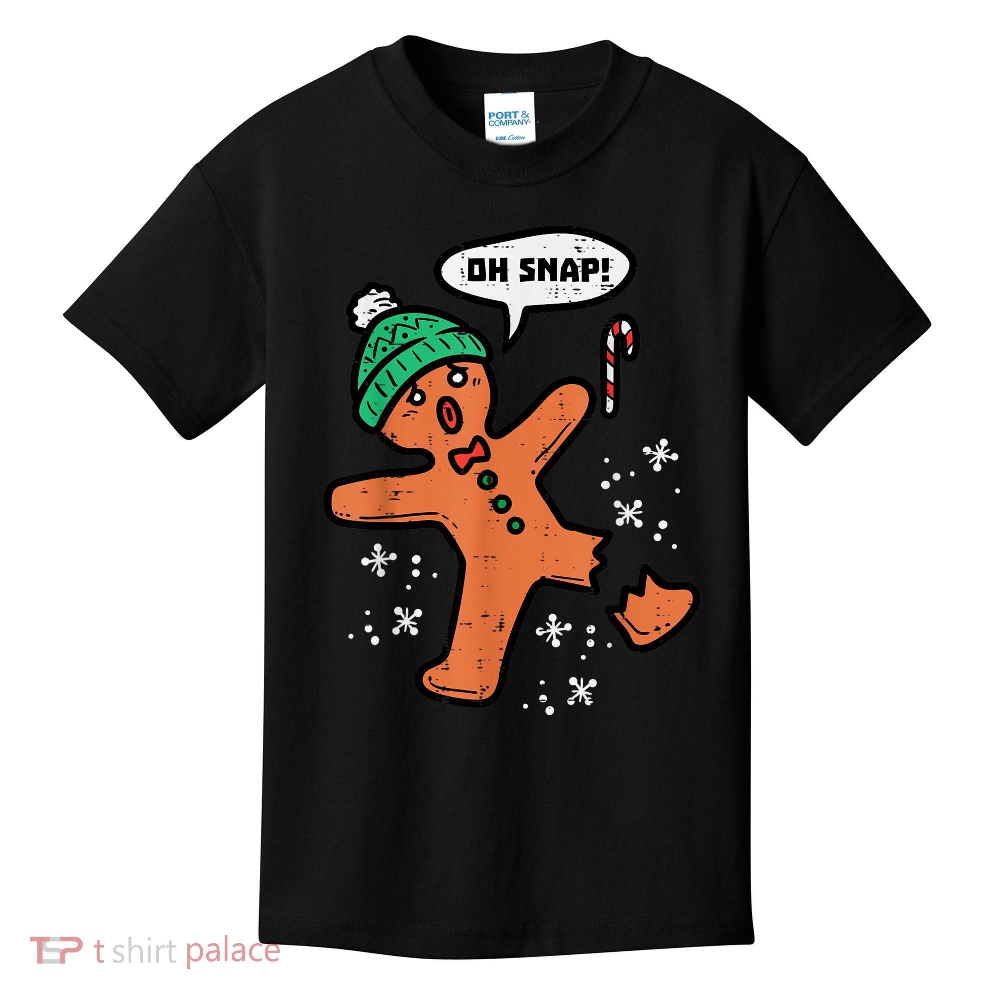Oh Snap Gingerbread Man Funny Christmas Xmas Women Kids T-Shirt