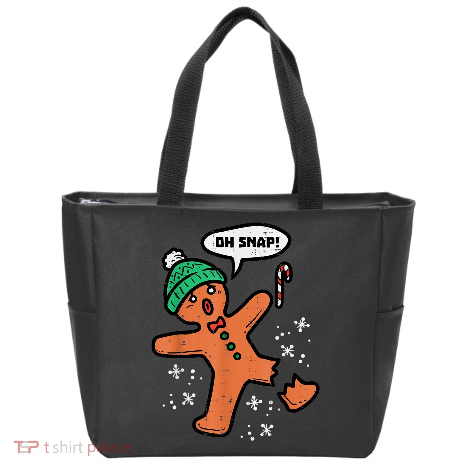 Oh Snap Gingerbread Man Funny Christmas Xmas Women Tote Bag