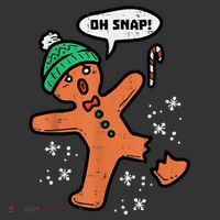 Oh Snap Gingerbread Man Funny Christmas Xmas Women Ornament thumb 1