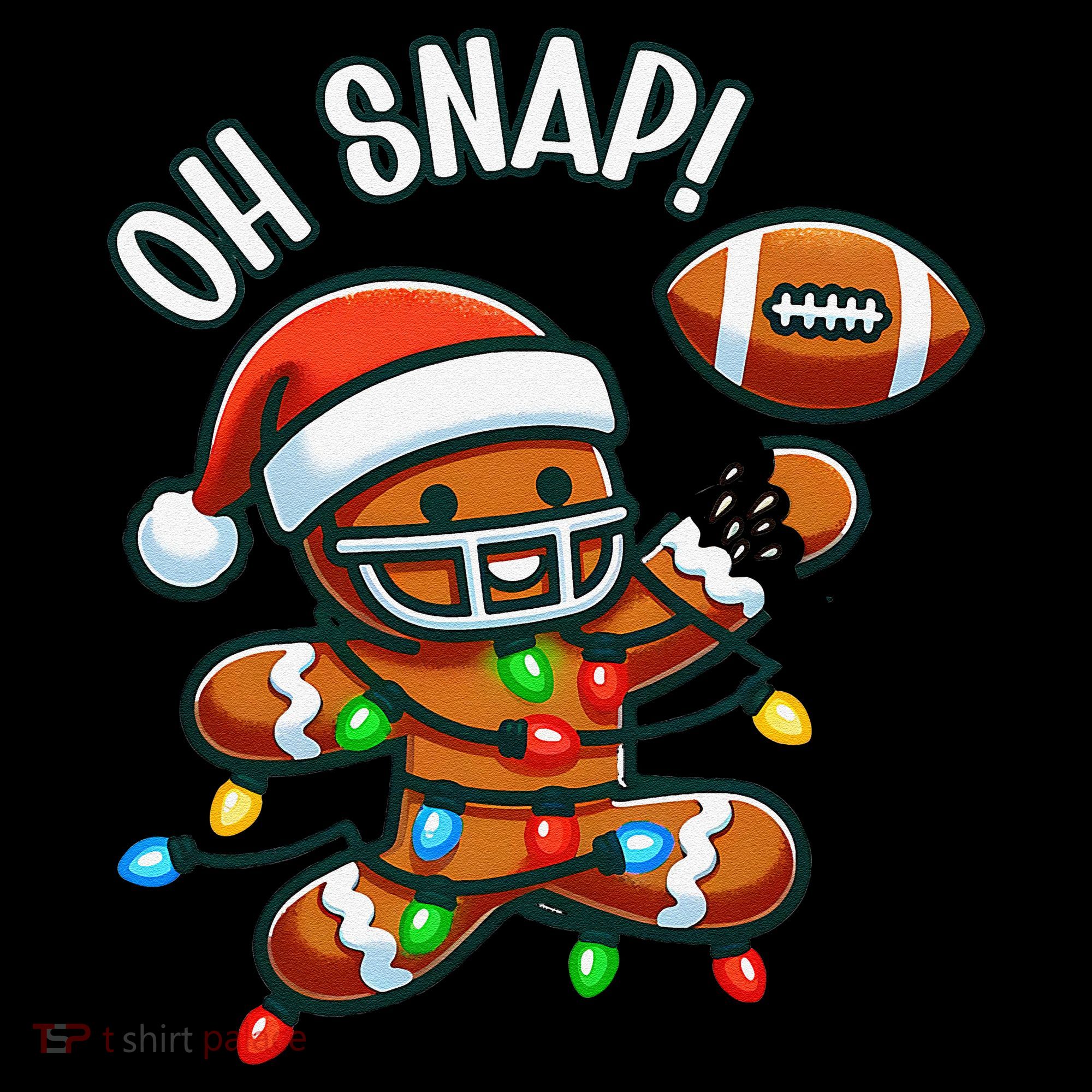 Oh Snap Gingerbreadman Christmas Football Coffee Mug