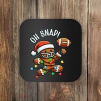 Oh Snap Gingerbreadman Christmas Football Coaster thumb 0