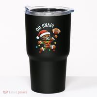 Oh Snap Gingerbreadman Christmas Football Tumbler thumb 0