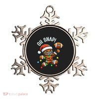 Oh Snap Gingerbreadman Christmas Football Ornament thumb 0