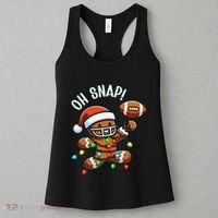 Oh Snap Gingerbreadman Christmas Football Women's Tank Top thumb 3