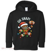 Oh Snap Gingerbreadman Christmas Football Toddler Hoodie thumb 0