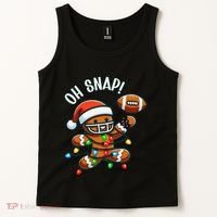 Oh Snap Gingerbreadman Christmas Football Tank Top thumb 2