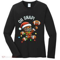 Oh Snap Gingerbreadman Christmas Football Women's Long Sleeve Shirt thumb 0