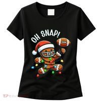 Oh Snap Gingerbreadman Christmas Football Women's T-Shirt thumb 0