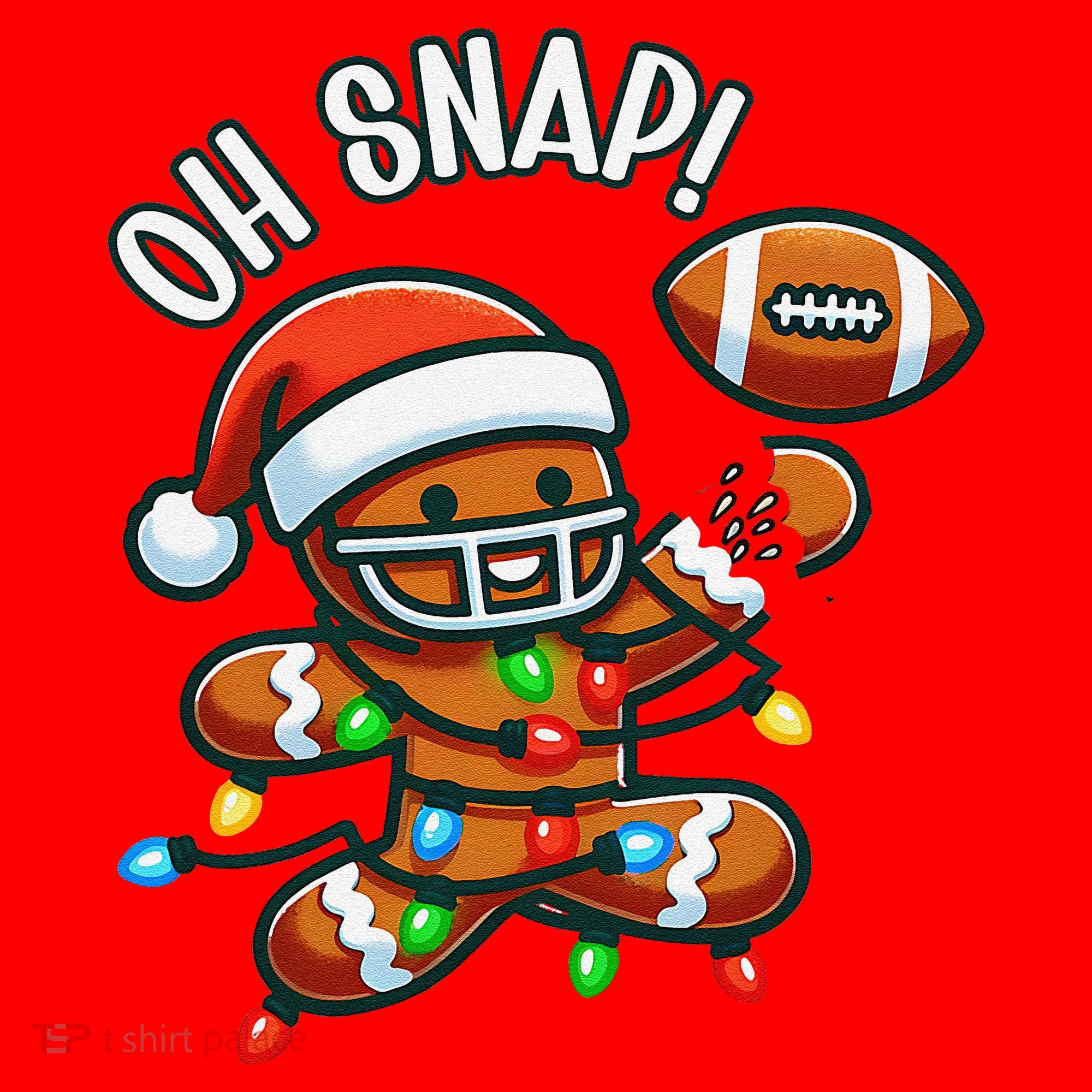 Oh Snap Gingerbreadman Christmas Football Santa Hat