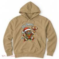 Oh Snap Gingerbreadman Christmas Football Hoodie thumb 0