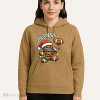 Oh Snap Gingerbreadman Christmas Football Hoodie thumb 5