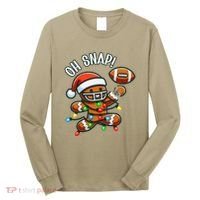 Oh Snap Gingerbreadman Christmas Football Long Sleeve Shirt thumb 0
