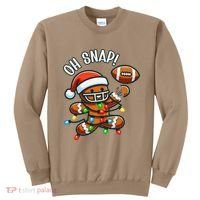 Oh Snap Gingerbreadman Christmas Football Sweatshirt thumb 0