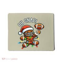 Oh Snap Gingerbreadman Christmas Football Mousepad thumb 0