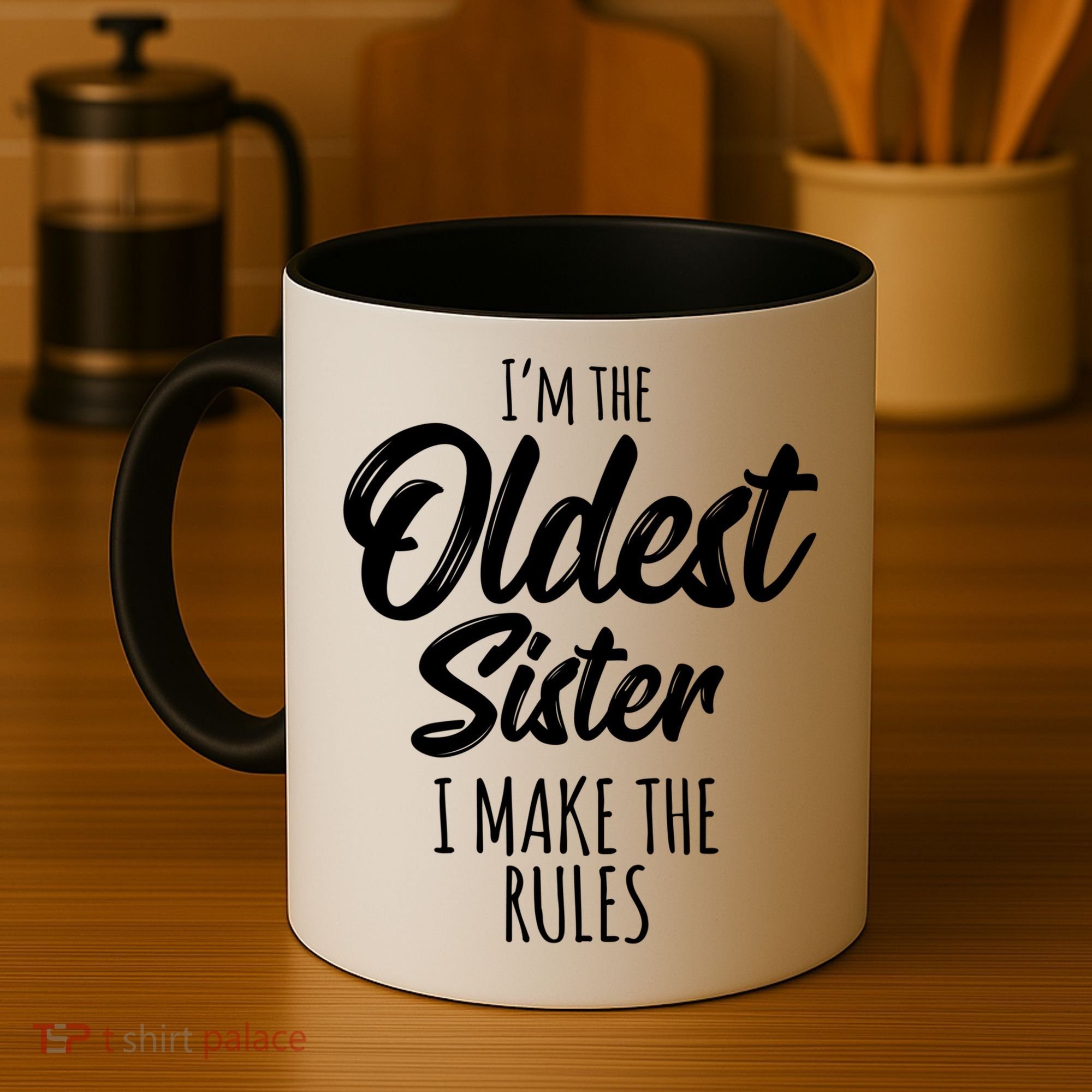 Oldest Sister Gift I Make The Rules Funny Matching Sibling Funny Gift Coffee Mug