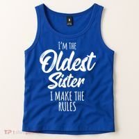 Oldest Sister Gift I Make The Rules Funny Matching Sibling Funny Gift Tank Top thumb 2