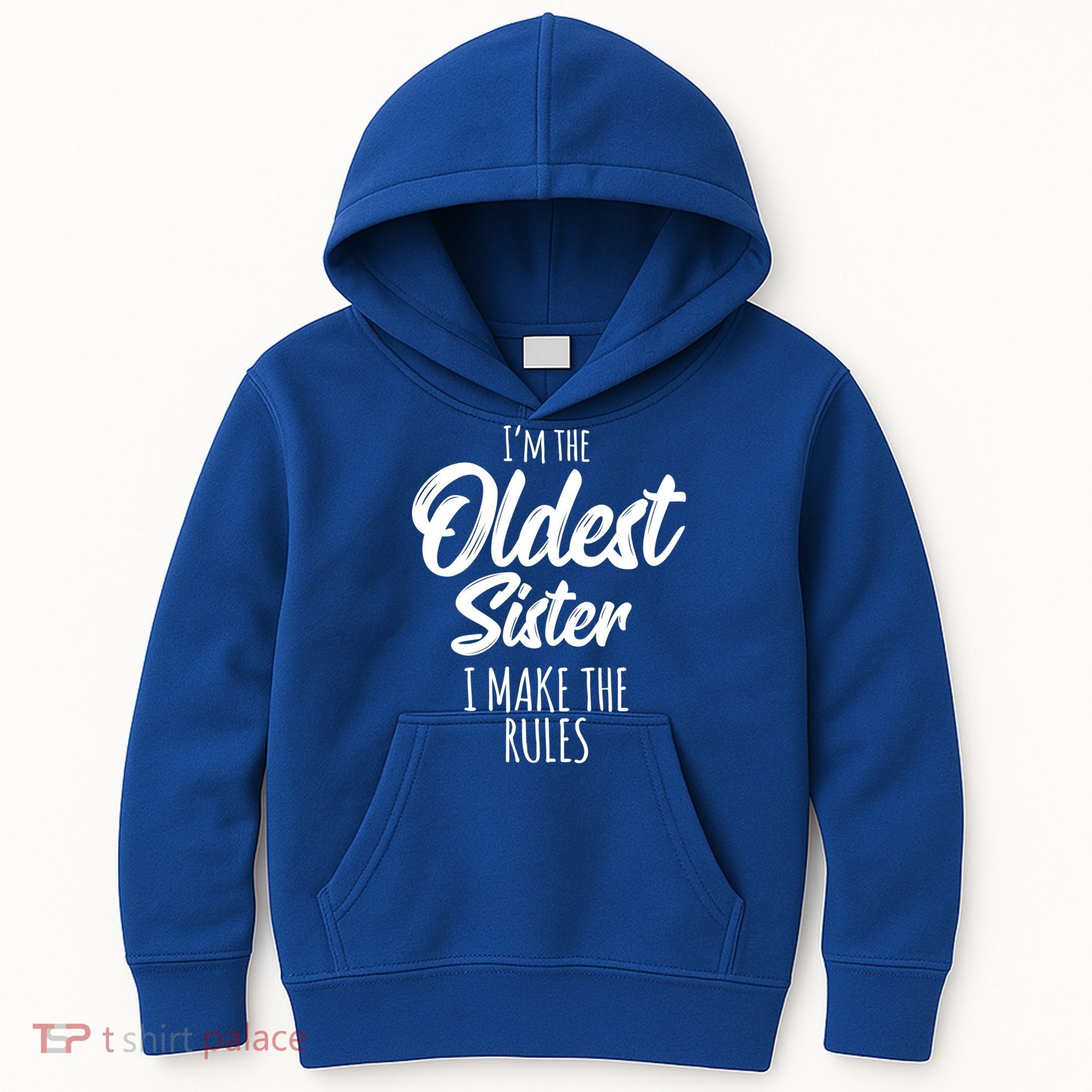 Oldest Sister Gift I Make The Rules Funny Matching Sibling Funny Gift Kids Hoodie