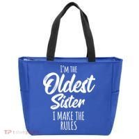 Oldest Sister Gift I Make The Rules Funny Matching Sibling Funny Gift Tote Bag thumb 0