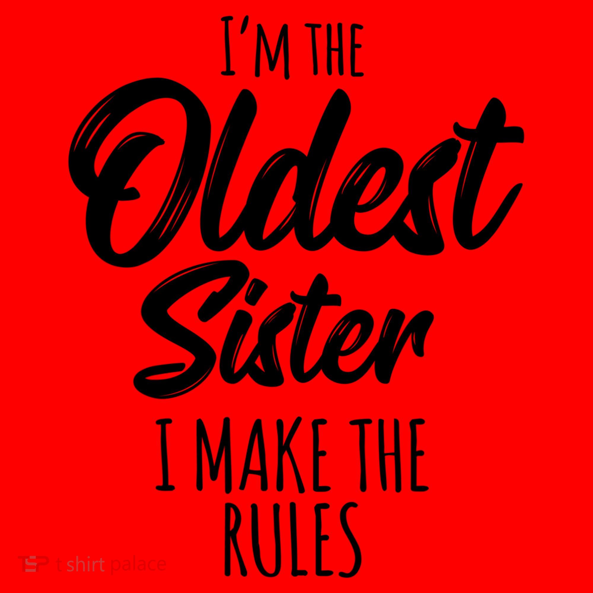 Oldest Sister Gift I Make The Rules Funny Matching Sibling Funny Gift Santa Hat