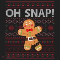 Oh Snap Gingerbread Ugly Christmas Funny Women's Sweatshirt thumb 2