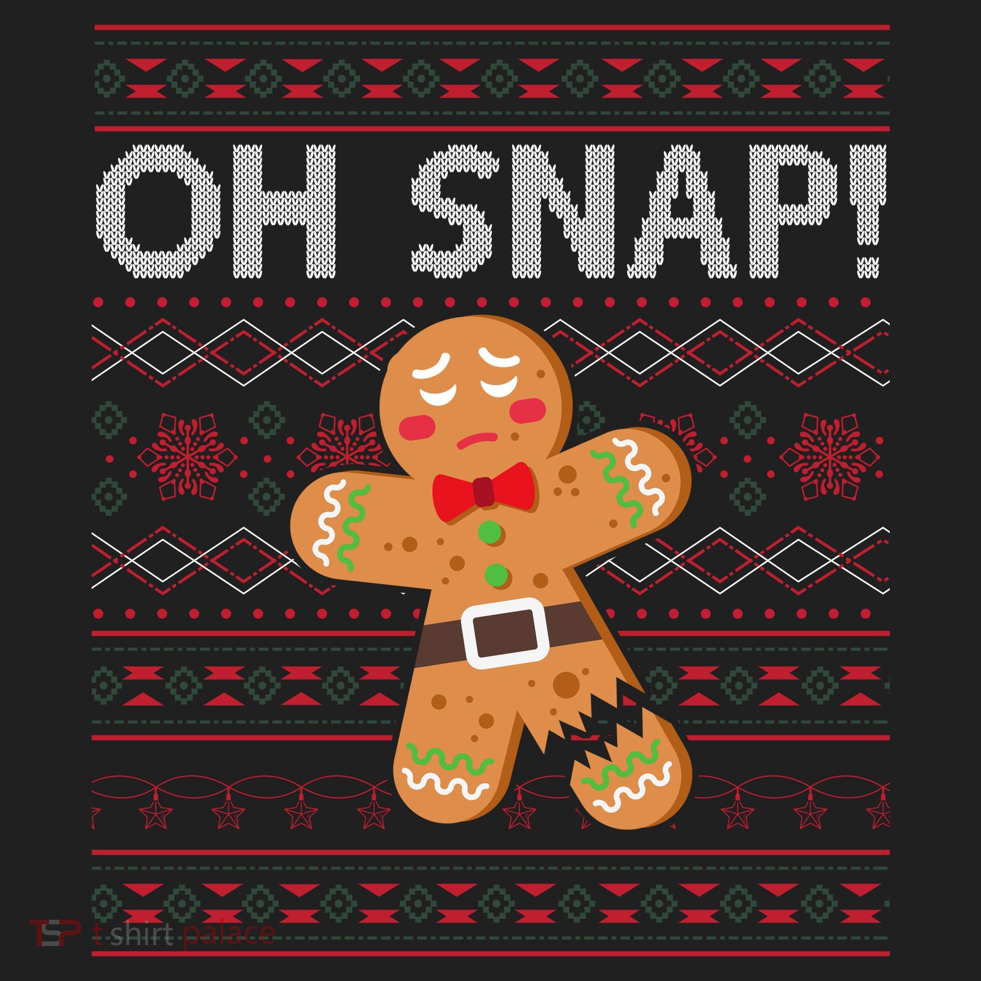 Oh Snap Gingerbread Ugly Christmas Funny Women's Sweatshirt
