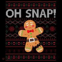 Oh Snap Gingerbread Ugly Christmas Funny Coaster thumb 2