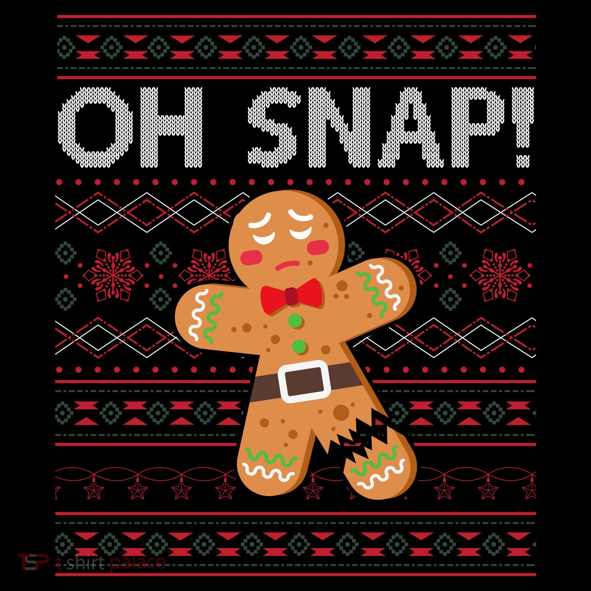 Oh Snap Gingerbread Ugly Christmas Funny Toddler Hoodie