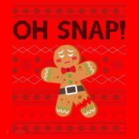 Oh Snap Gingerbread Ugly Christmas Funny Santa Hat thumb 1