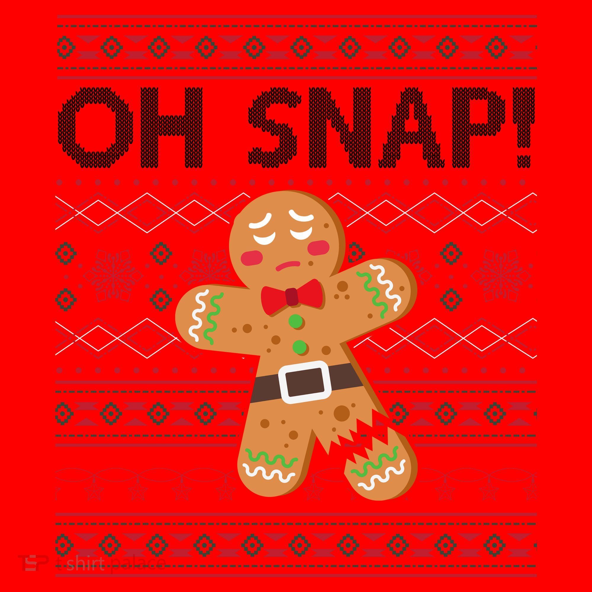 Oh Snap Gingerbread Ugly Christmas Funny Santa Hat