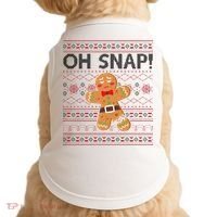Oh Snap Gingerbread Ugly Christmas Funny Doggie Tank thumb 0