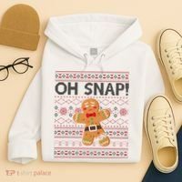 Oh Snap Gingerbread Ugly Christmas Funny Hoodie thumb 4