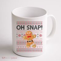Oh Snap Gingerbread Ugly Christmas Funny Coffee Mug thumb 1