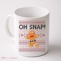 Oh Snap Gingerbread Ugly Christmas Funny Coffee Mug thumb 0
