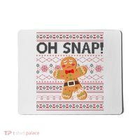 Oh Snap Gingerbread Ugly Christmas Funny Mousepad thumb 0