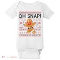 Oh Snap Gingerbread Ugly Christmas Funny Baby Bodysuit thumb 0
