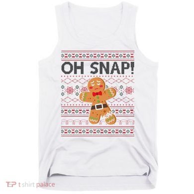 Oh Snap Gingerbread Ugly Christmas Funny Tank Top