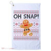 Oh Snap Gingerbread Ugly Christmas Funny Golf Towel thumb 0