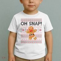 Oh Snap Gingerbread Ugly Christmas Funny Toddler T-Shirt thumb 2