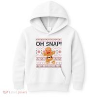 Oh Snap Gingerbread Ugly Christmas Funny Kids Hoodie thumb 0