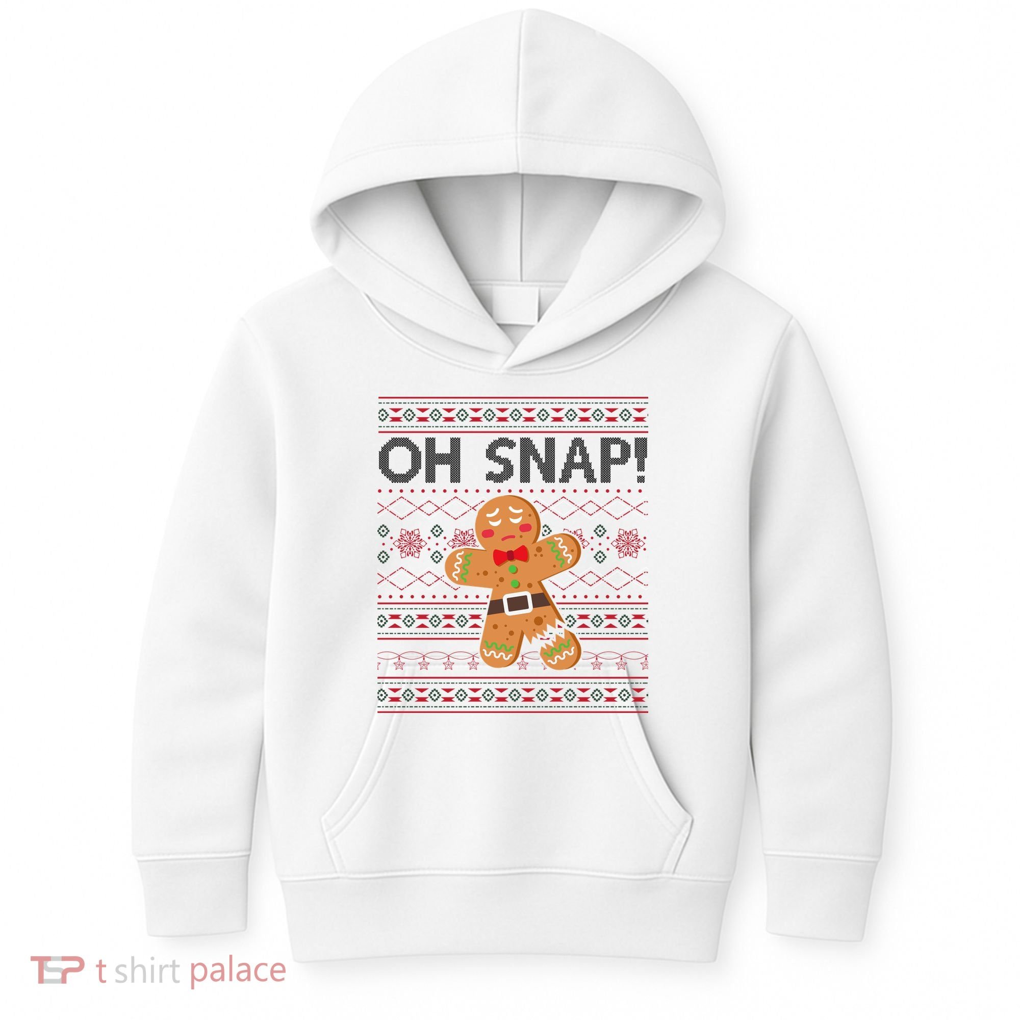 Oh Snap Gingerbread Ugly Christmas Funny Kids Hoodie