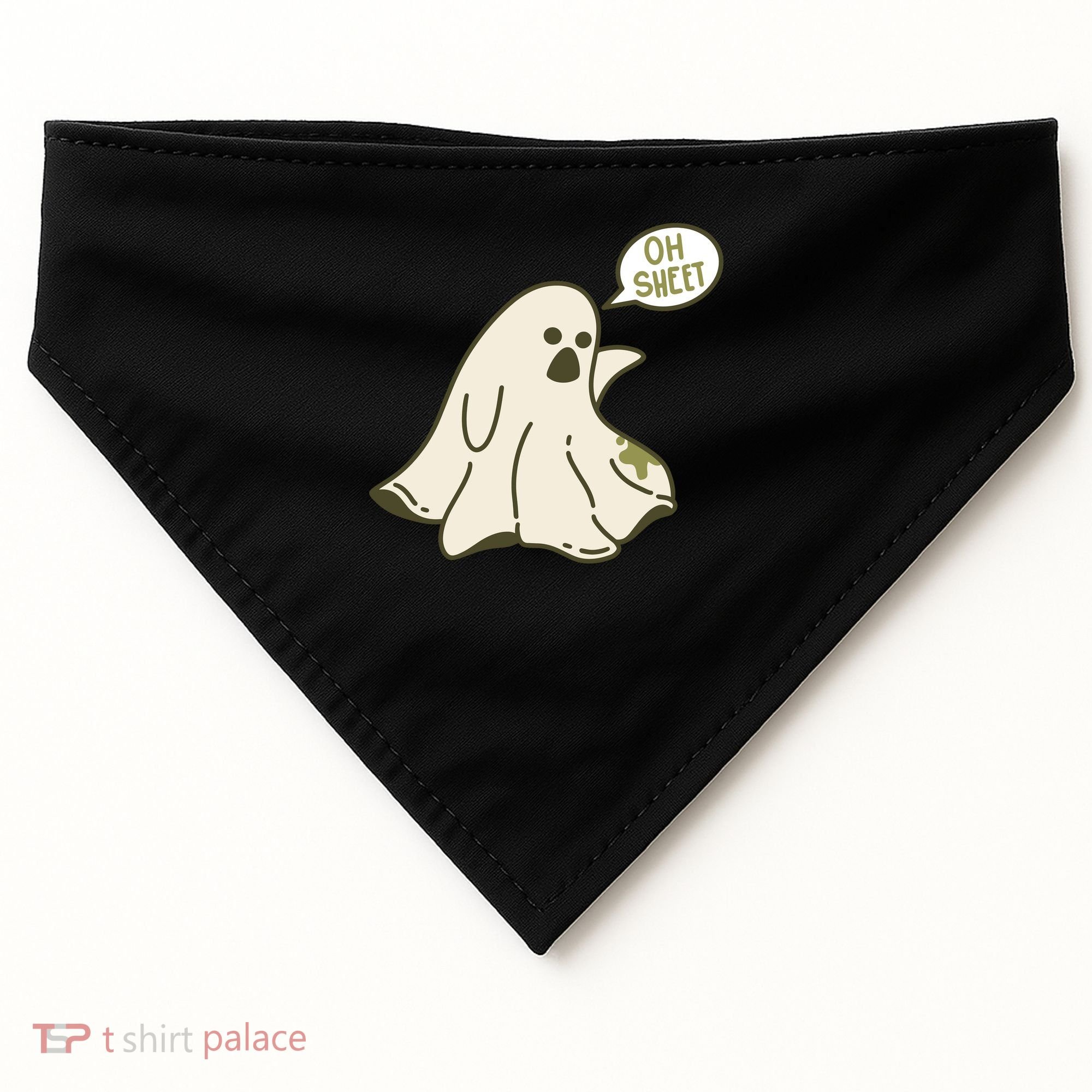 Oh Sheet Ghost Funny USA-Made Doggie Bandana